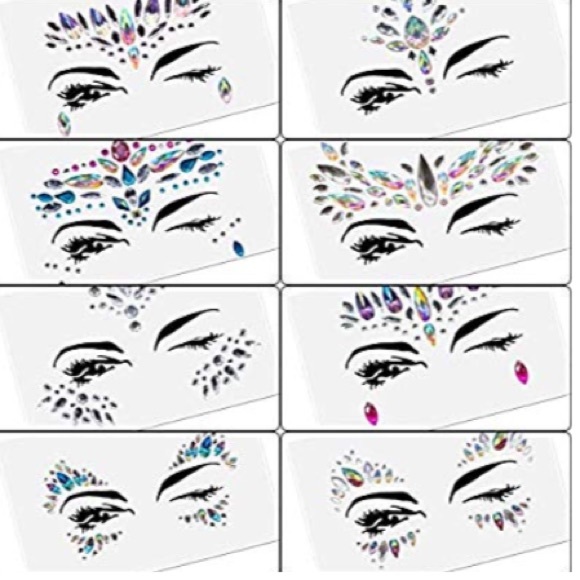 (E) Adhesive Facial Jewels - Picture 7 of 8